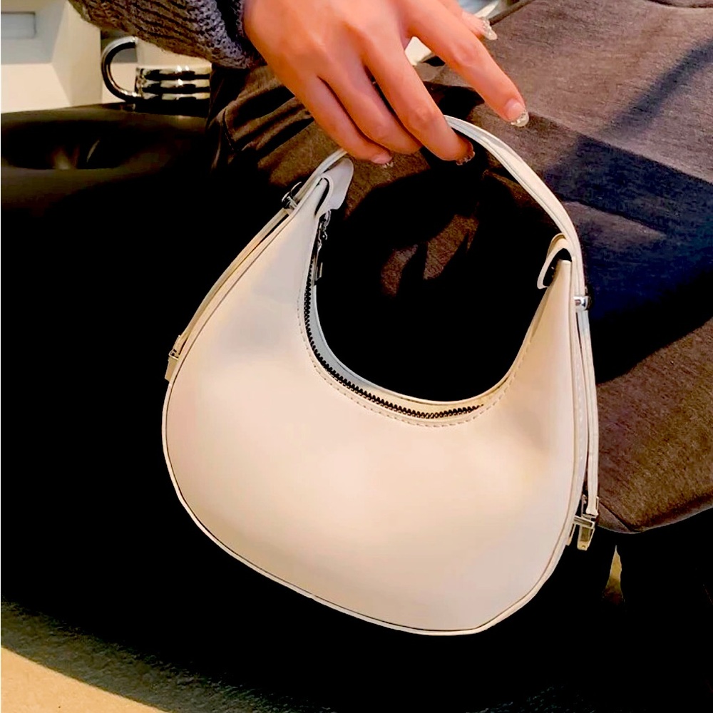 mini hobo bag in white